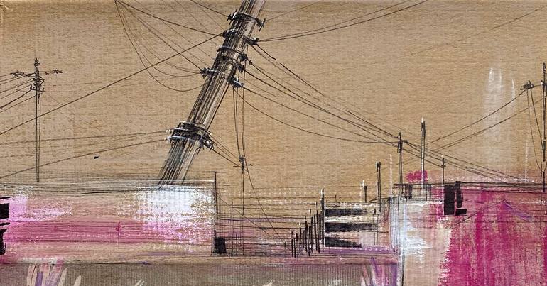 Original Expressionism Cities Drawing by Natasha Granata