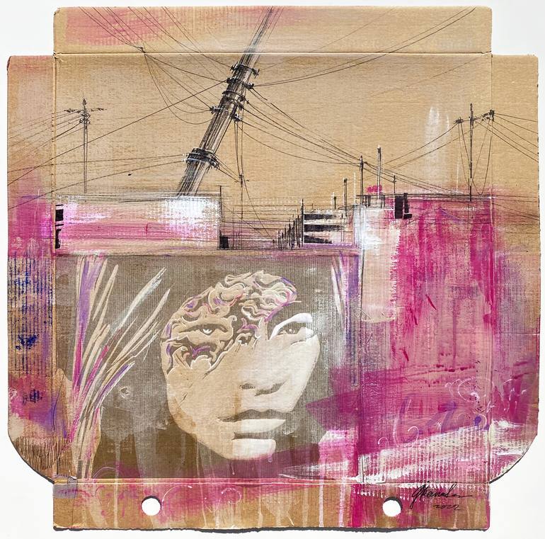 Original Expressionism Cities Drawing by Natasha Granata
