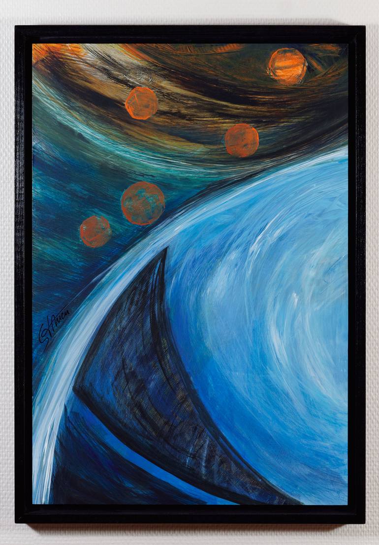 Original Abstract Expressionism Abstract Painting by Ciprian-Florin Stancu