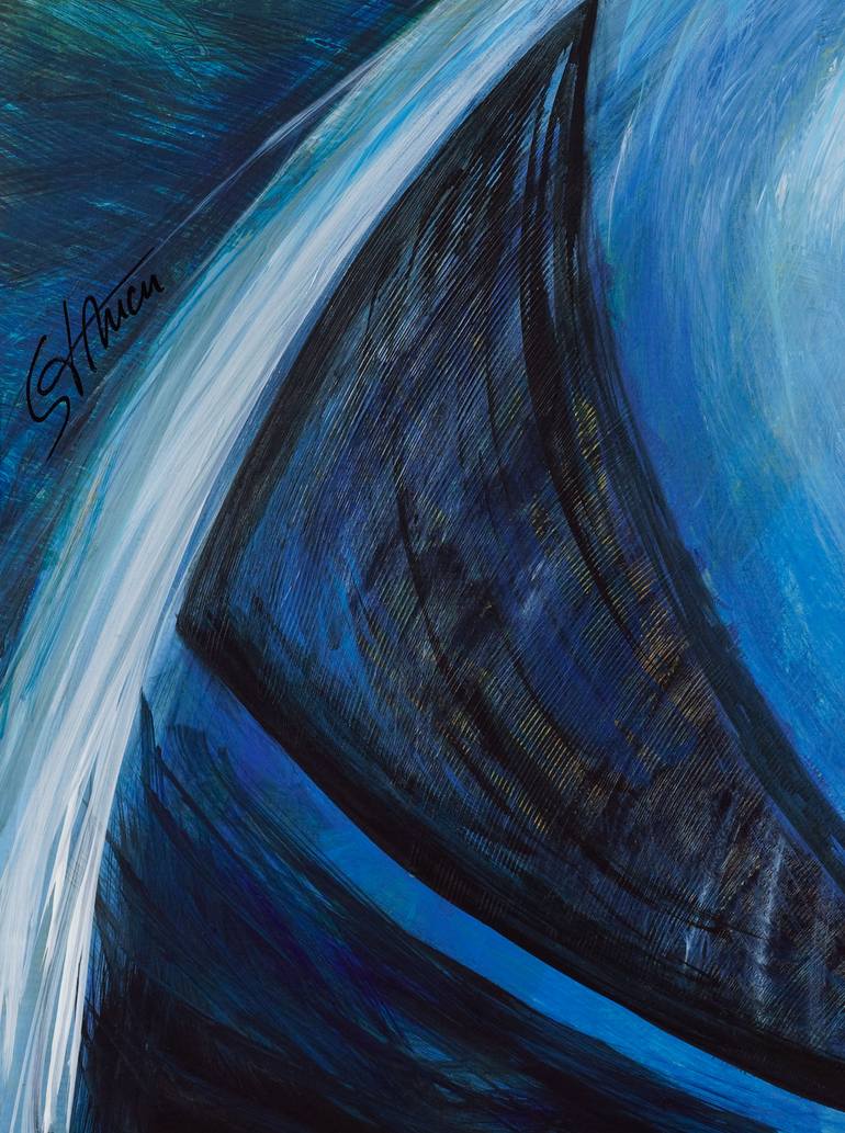 Original Abstract Expressionism Abstract Painting by Ciprian-Florin Stancu