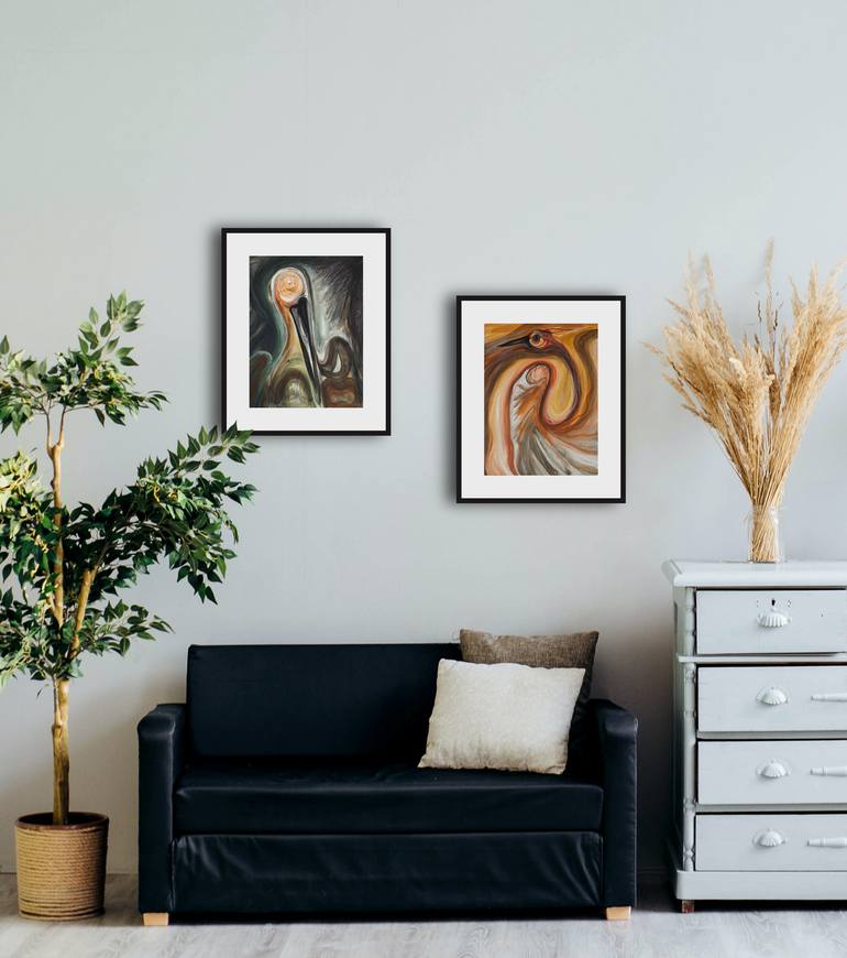 Original Expressionism Animal Painting by Ciprian-Florin Stancu