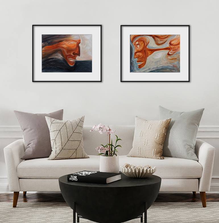 Original Expressionism People Painting by Ciprian-Florin Stancu