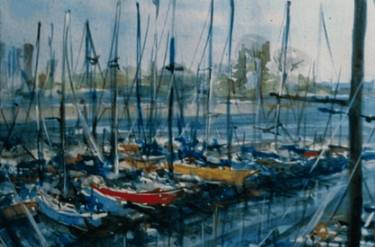 Print of Impressionism Sailboat Paintings by Philip Abbott
