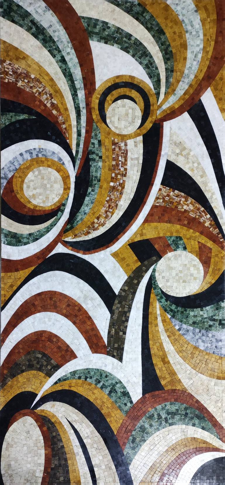 Marble Tile Mosaic Art, Custom Mosaic Tile Artwork, Contemporary