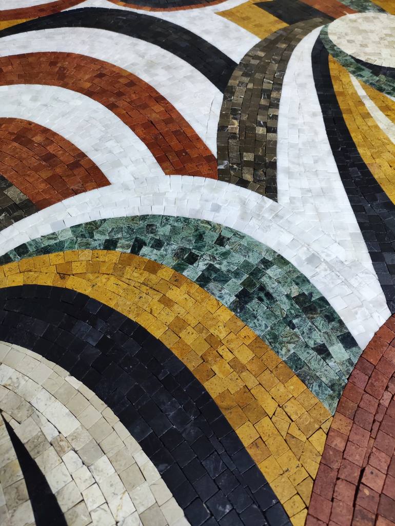 Original Geometric Installation by Royale Mosaics