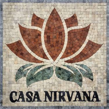 36" Casa Nirvana Marble Mosaic Handmade Artwork For Wall Floor thumb