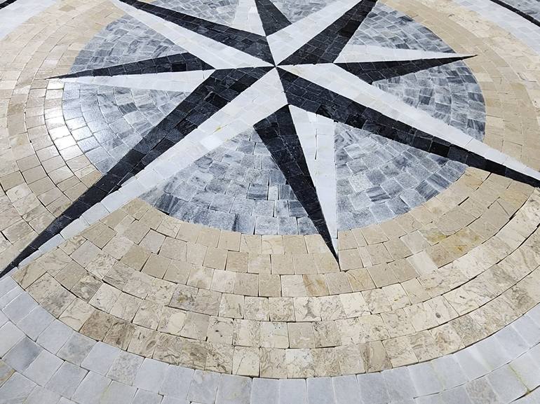 Original Geometric Installation by Royale Mosaics