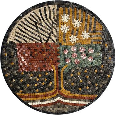 36 Inch - Tree Of Dark Life Marble Mosaic thumb