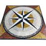 Nautical Compass Marble Mosaic artwork