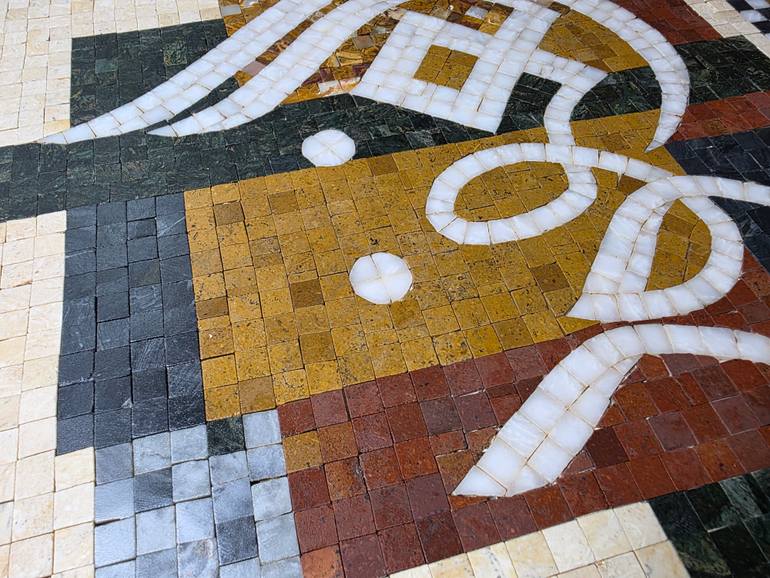 Original Art Deco Calligraphy Installation by Royale Mosaics