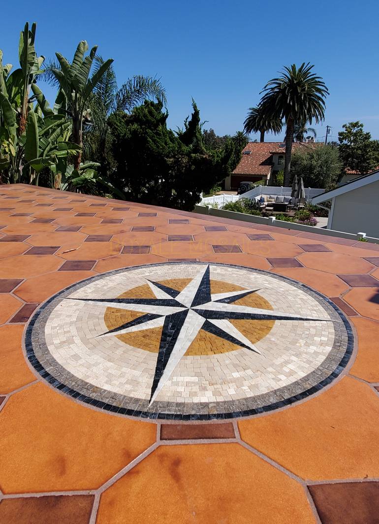 Original Art Deco Geometric Sculpture by Royale Mosaics