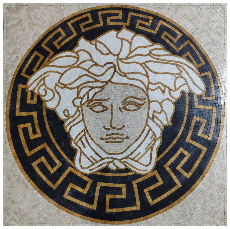 Alexander Graham Bell Luchten Maakte zich klaar 30 Versace Medusa Marble Mosaic Artwork For Wall Floor V1-SQ Installation  by Royale Mosaics | Saatchi Art