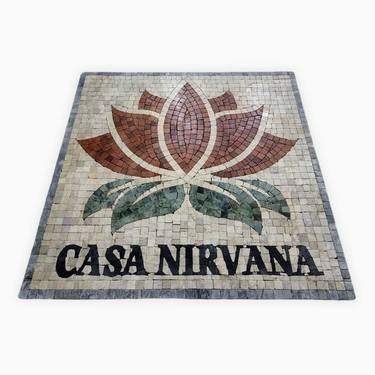 24" Casa Nirvana Marble Mosaic Handmade Artwork Medallion thumb