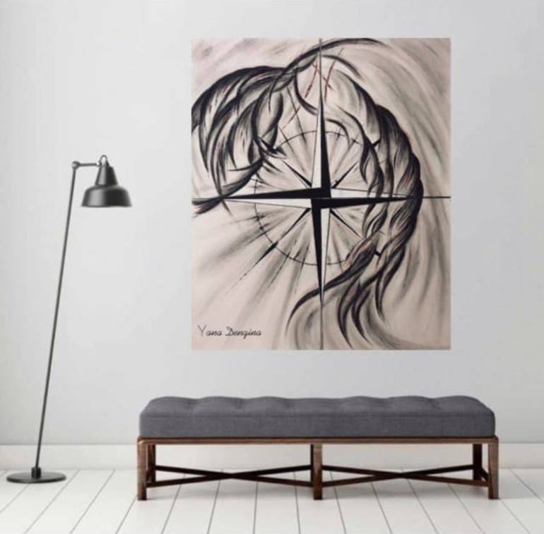 Original Modern Geometric Painting by Yana Dengina