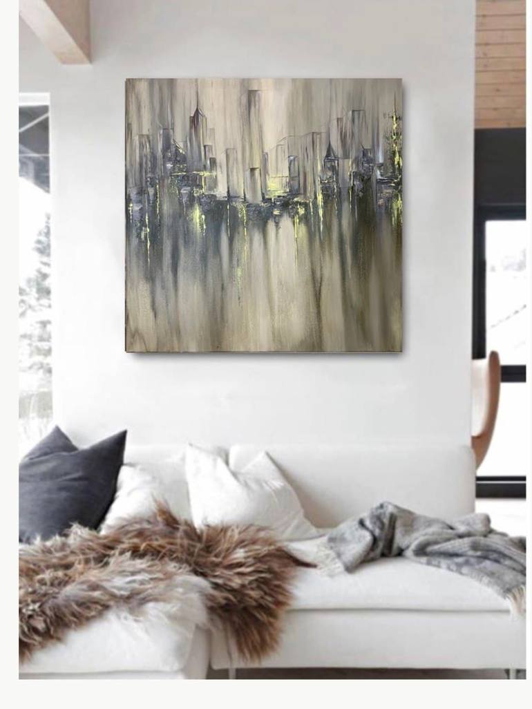 Original Modern Cities Painting by Yana Dengina