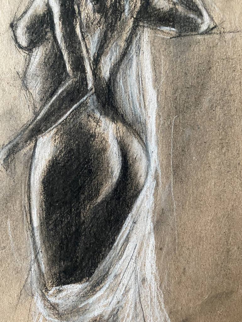 Original Expressionism Nude Drawing by Elvira Sultanova