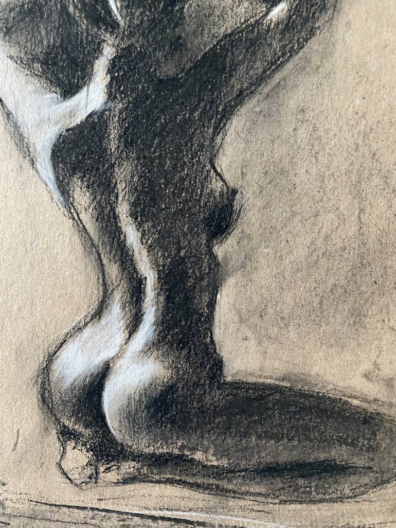 Original Expressionism Nude Drawing by Elvira Sultanova