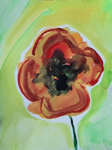 Print of Abstract Expressionism Botanic Paintings by Zofia Szymanska