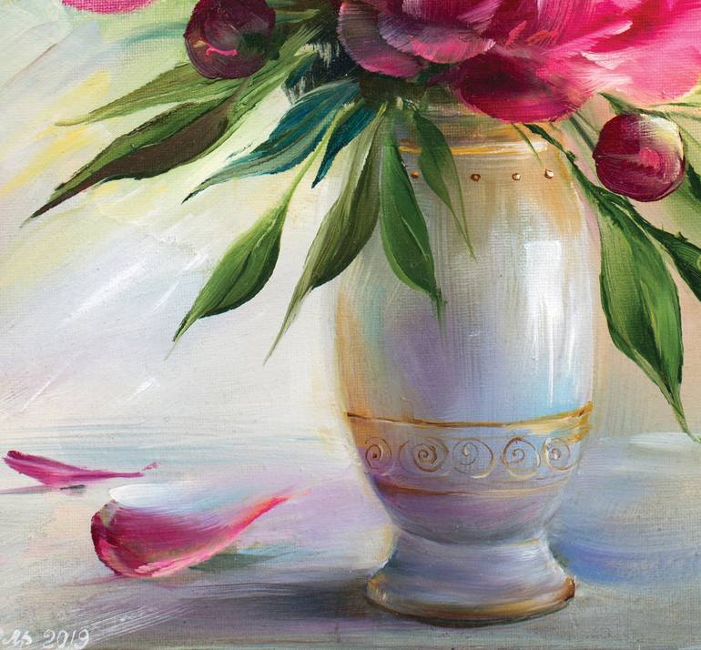 Original Realism Floral Painting by Ola Bogdanova