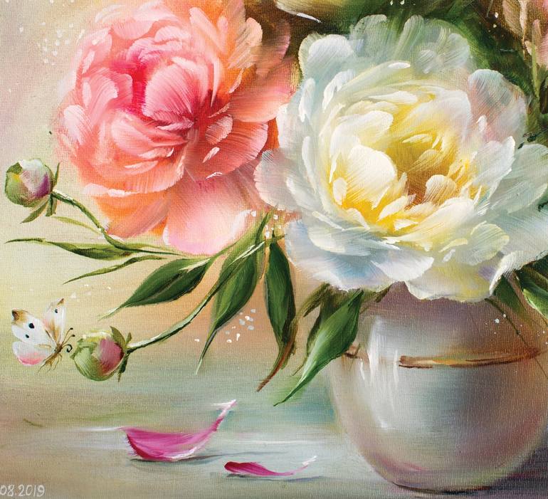 Original Realism Floral Painting by Ola Bogdanova