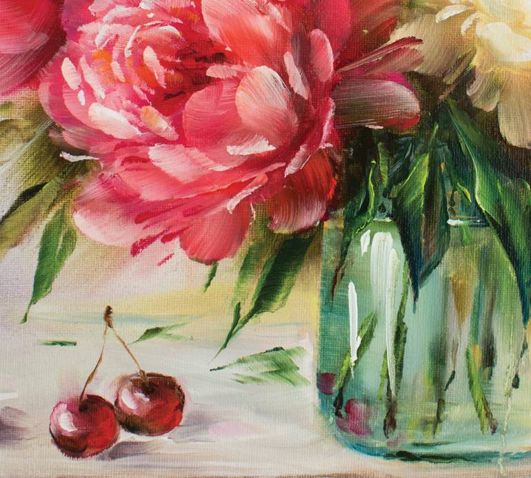 Original Realism Floral Painting by Ola Bogdanova