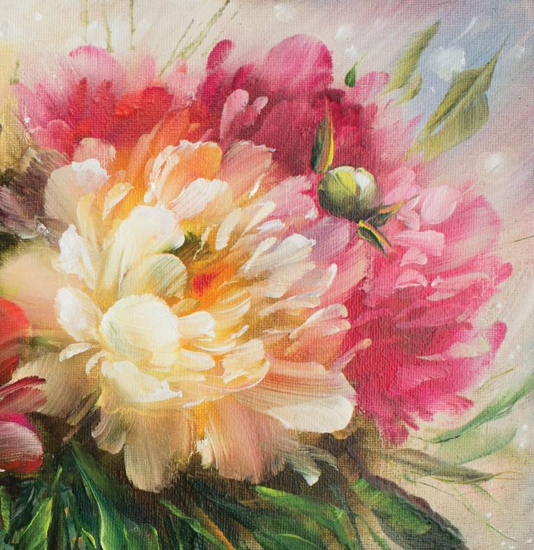 Original Realism Floral Painting by Ola Bogdanova