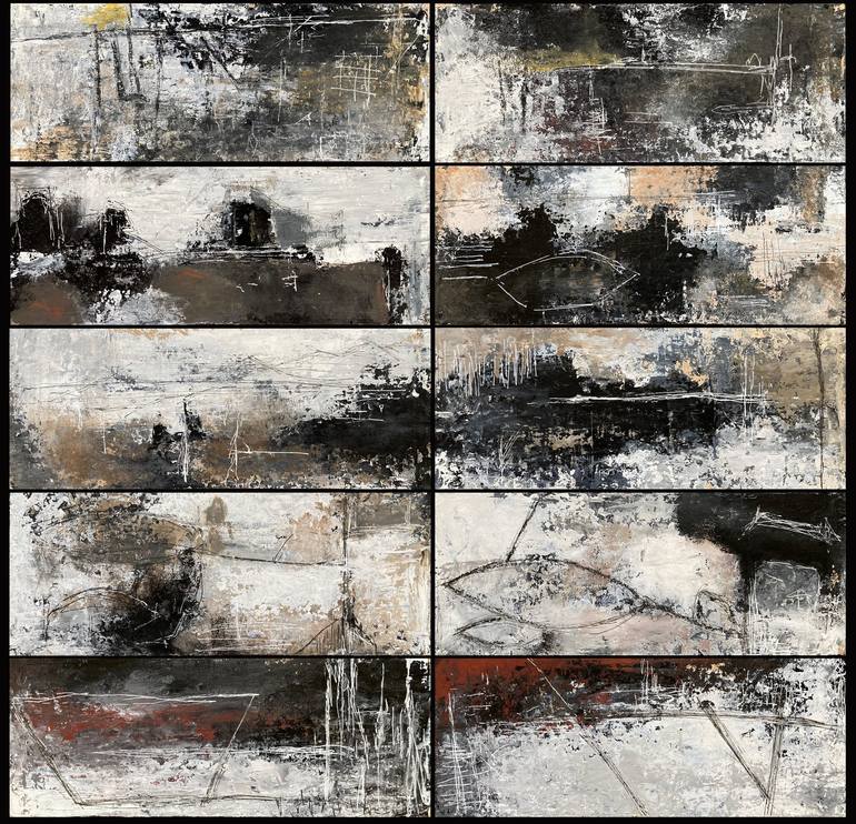 Original Abstract Expressionism Abstract Painting by Lena Solomenchuk