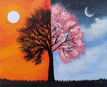 Print of Tree Paintings by Tayyab Shafique