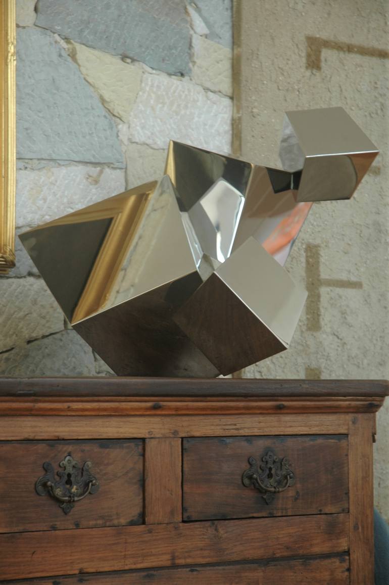 Original Minimalism Geometric Sculpture by Pedro Girao