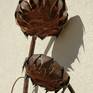 It`s a set of two Sunflowers sculptures, made essentiatly of copper plate and copper wire, that in my view, resonates with some of Rodin`s sculptures ensembles, namely "Les Bourgeois de Calais".

The base should be filled with earth (soil).
