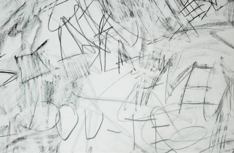Original Abstract Calligraphy Drawing by Pedro Girao