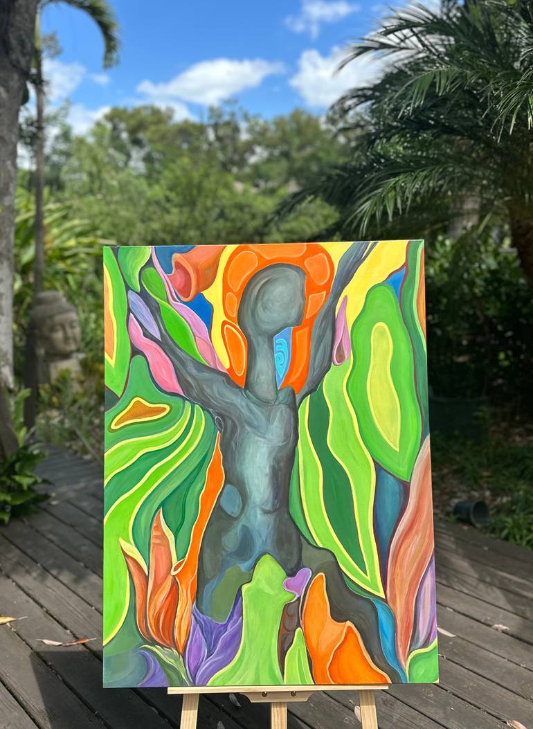 Original Art Deco Abstract Painting by Sergey Eremin