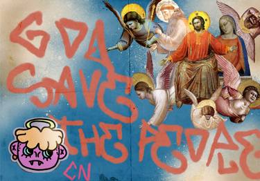 Print of Dada Graffiti Mixed Media by cocoa nuggets