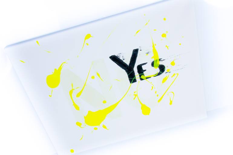 Original Abstract Typography Painting by Julia Kosterova