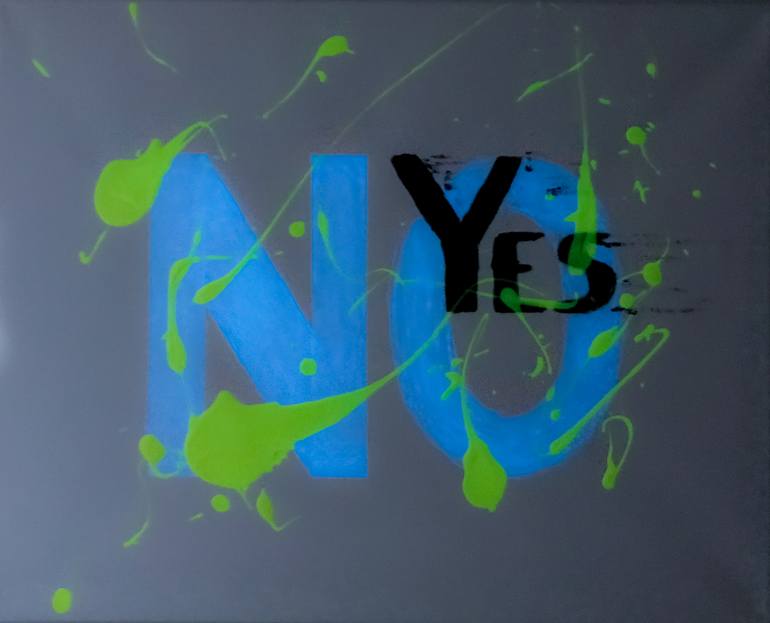 Original Abstract Typography Painting by Julia Kosterova