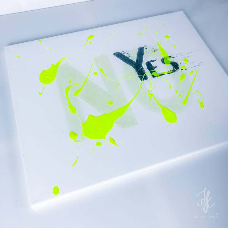 Original Abstract Typography Painting by Julia Kosterova