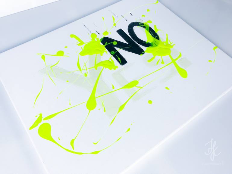 Original Abstract Typography Painting by Julia Kosterova