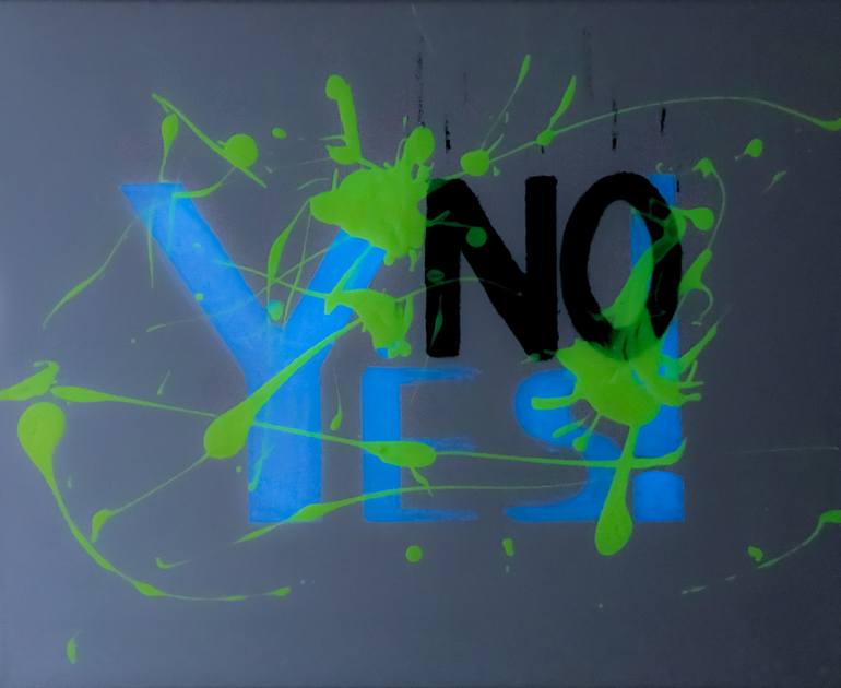 Original Abstract Typography Painting by Julia Kosterova