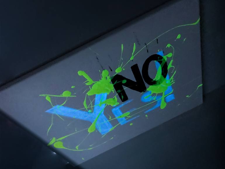 Original Abstract Typography Painting by Julia Kosterova