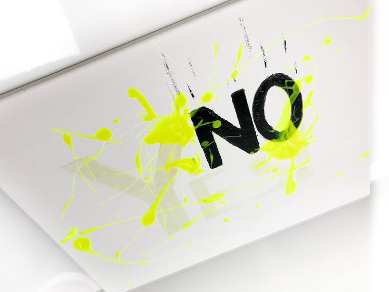 Original Abstract Typography Painting by Julia Kosterova