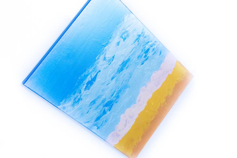 Original Abstract Beach Painting by Julia Kosterova