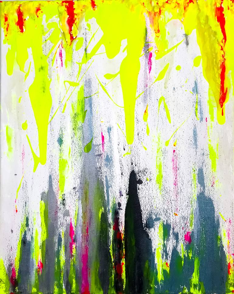 Original Abstract Cities Painting by Julia Kosterova