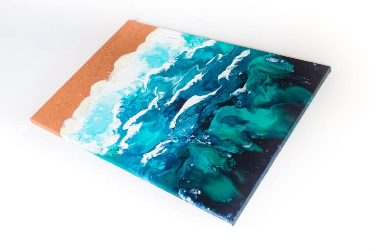 Original Abstract Beach Painting by Julia Kosterova