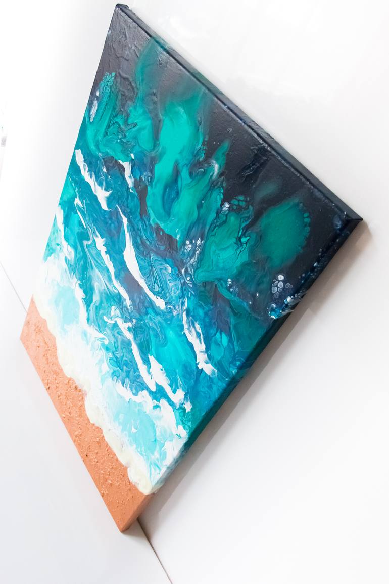 Original Abstract Beach Painting by Julia Kosterova