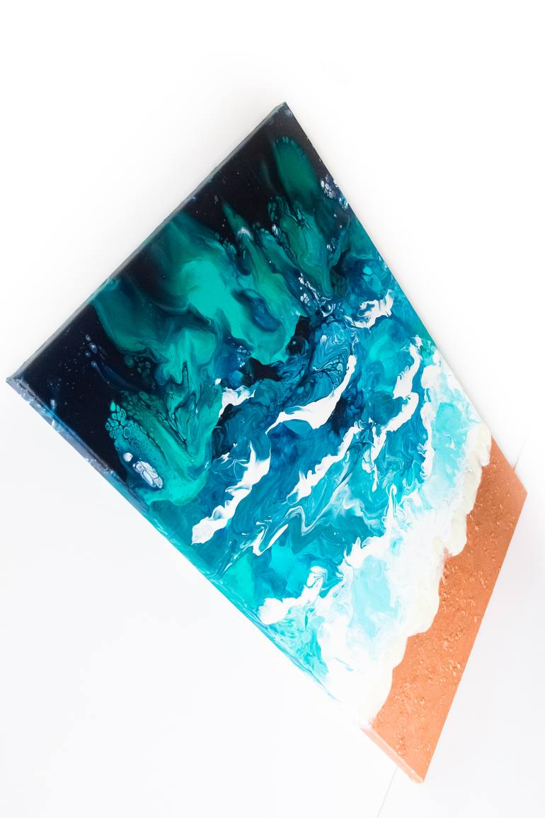 Original Abstract Beach Painting by Julia Kosterova