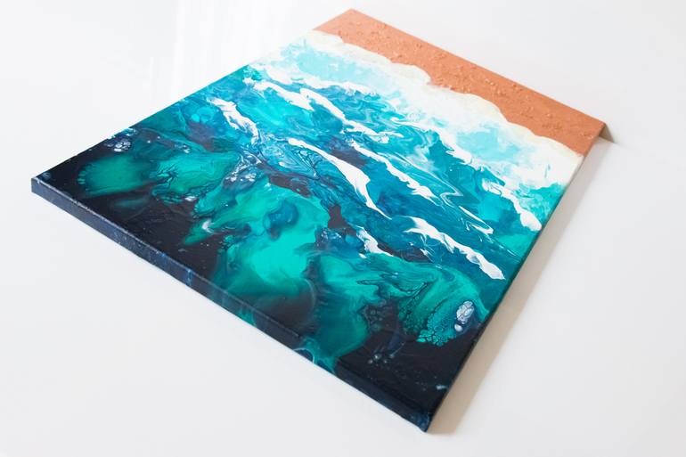 Original Abstract Beach Painting by Julia Kosterova