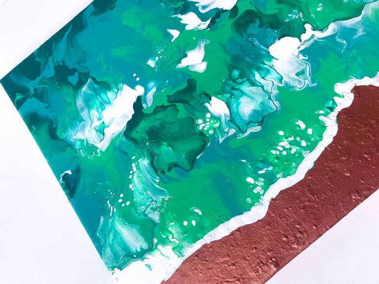 Original Abstract Beach Painting by Julia Kosterova
