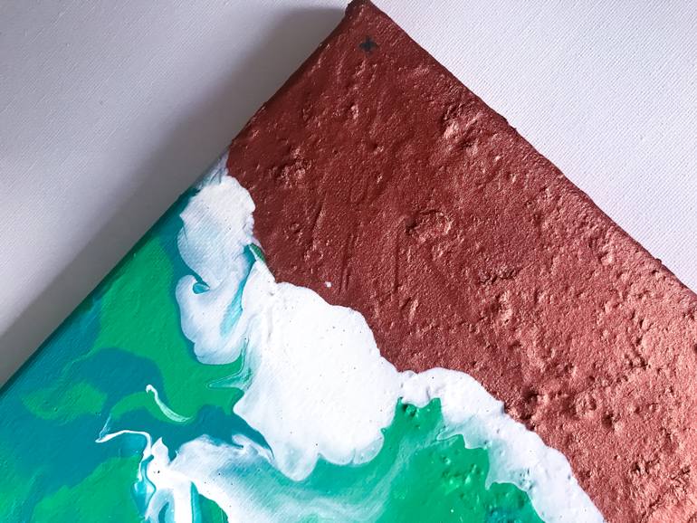 Original Abstract Beach Painting by Julia Kosterova