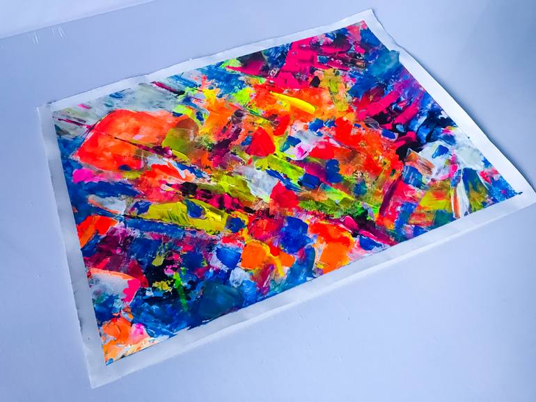 Original Abstract Boat Painting by Julia Kosterova