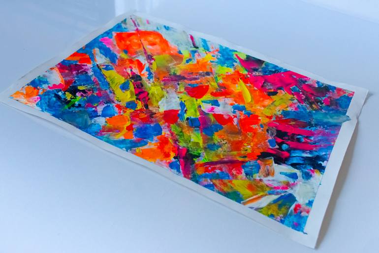 Original Abstract Boat Painting by Julia Kosterova